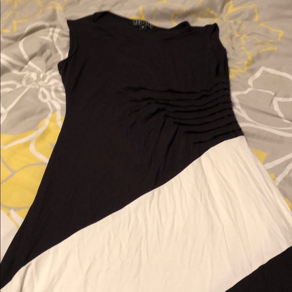 Black and white maxi from red dress boutique